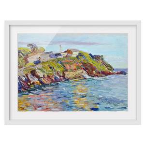 Impression d’art la baie de Rapallo II Partiellement en pin massif - Blanc - 55 x 40 cm