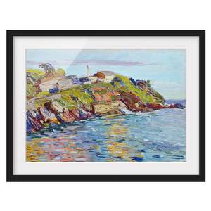 Impression d’art la baie de Rapallo I Pin massif - Noir - 40 x 30 cm