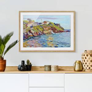 Impression d’art la baie de Rapallo IV Partiellement en chêne massif - Chêne - 40 x 30 cm