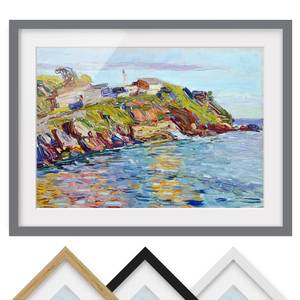 Afbeelding Baai Rapallo III deels massief grenenhout - grijs - 70 x 50 cm