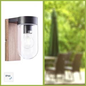 Applique murale Cabar Verre transparent / Aluminium - 1 ampoule