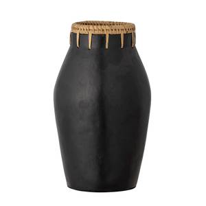 Vase Dixon Terracotta / Rattan - Schwarz