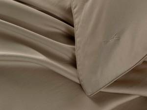 Parure de lit en coton renforcé Bamboo Bambou / Satin - Sable - Sable - 220 x 140 cm