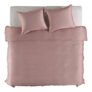 Parure de lit en coton renforcé Bamboo Bambou / Satin - Vieux rose - Rose vieilli - 220 x 260 cm