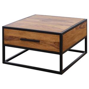 Table basse Kienitz Sheesham massif / Fer - Marron foncé / Noir