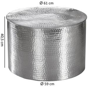 Tavolino da salotto Alzenau Alluminio - Argento - Argento