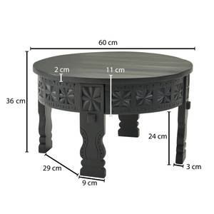 Table basse Waren Manguier massif - Noir - 60 x 60 cm