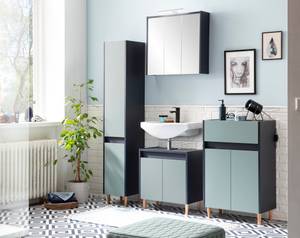 Armoire de toilette éclairée Lovis Bleu foncé - Largeur : 65 cm