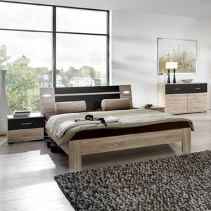 Chambre à coucher Vincenza (4 éléments) Chêne brut sciage / Couleur lave