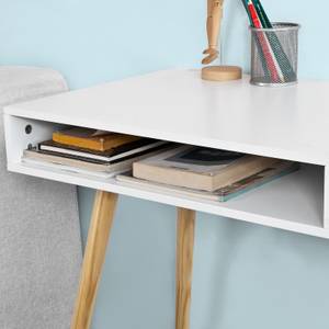 Schreibtisch FWT24-W Weiß - Holz teilmassiv - 90 x 73 x 46 cm