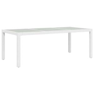 Table de jardin Blanc - Métal - Polyrotin - 190 x 75 x 190 cm