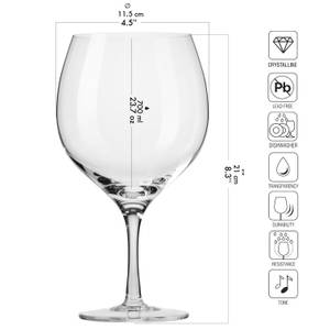 Krosno Harmony Grands verres à gin Verre - 12 x 21 x 12 cm