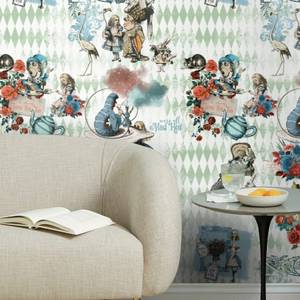 Papier Peint Alice Vert - Papier - 200 x 250 x 1 cm