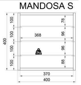 Vitrine Mandosa Imitation hêtre - Marron châtaignier