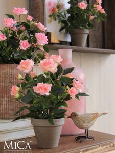 Kunstpflanze Rosenstrauch Pink