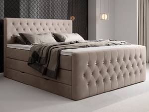 Boxspringbett MARDIN mit Bettkasten Beige - Breite: 200 cm