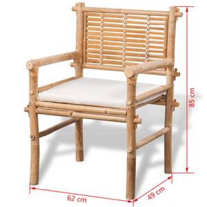 Table et chaise de jardin Marron - Textile - 40 x 50 x 50 cm