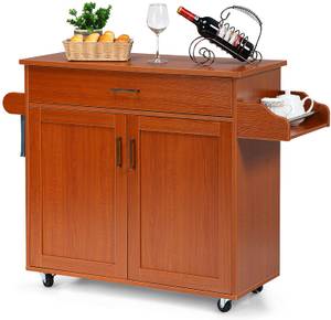 Küchenwagen Kücheninsel Braun - Holzwerkstoff - 40 x 85 x 116 cm