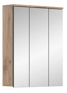 Spiegelschrank mit Korpus in Nox Oak Grau - Holzwerkstoff - 60 x 77 x 18 cm