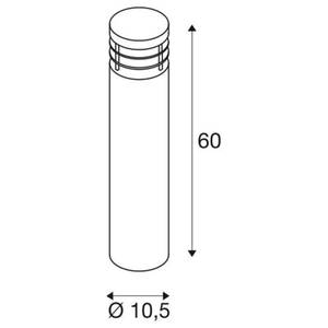 Wegeleuchte Vap Slim Höhe: 60 cm