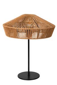 Dekorative Tischleuchte YUNKAI Schwarz - Braun - Metall - Kunststoff - Rattan - 20 x 50 x 20 cm