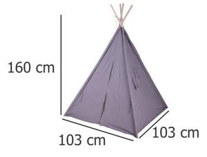 TIPI Kinderzelt, 103x103x160 cm 103 x 160 x 103 cm