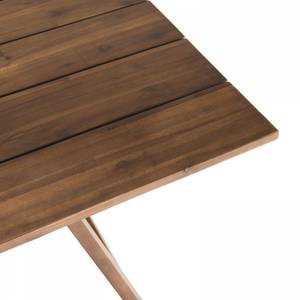 Table de jardin 6/8 personnes Marron - Bois massif - Bois/Imitation - 90 x 73 x 220 cm