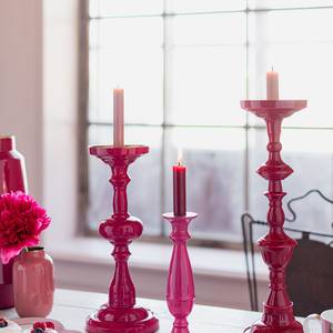 Kerzenständer Metall III Pink - Metall - 14 x 34 x 14 cm