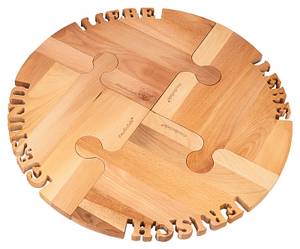 Servierbrett Puzzle Board Cordoba Braun - Massivholz - Holzart/Dekor - 50 x 1 x 25 cm