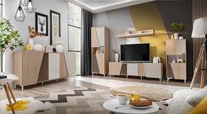 Wohnzimmer Set VISTE 5-teilig Beige - Weiß - Holzwerkstoff - 470 x 189 x 40 cm