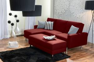 Just Fashion Funktionssofa mit Hocker Rot