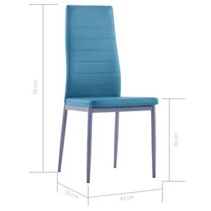 Esstisch und Stühle Blau - Tiefe: 120 cm