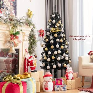 150cm Künstlicher Weihnachtsbaum Schwarz - Kunststoff - 66 x 150 x 66 cm