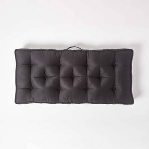 Sofa Auflage mit Veloursbezug Schwarz