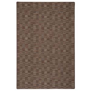 Streifenberber Teppich Modern Stripes Braun - 160 x 160 cm