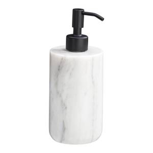 Distributeur de savon WHITE PEARL Blanc - Pierre - 8 x 20 x 8 cm