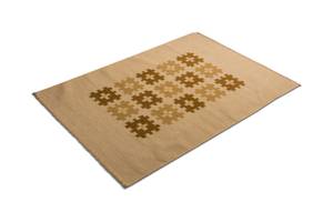 Kelim Teppich - Trendy - Erana Gold - Naturfaser - 80 x 1 x 250 cm