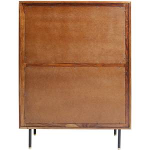 Vitrine Ravello I Marron - Bois massif - 100 x 140 x 45 cm