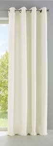 Vorhang Ösen Leinen Optik Grobfaser Weiß - Textil - 140 x 175 x 1 cm