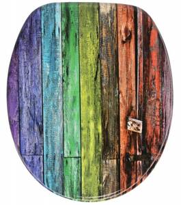 WC-Sitz mit Absenkautomatik Rainbow Holzwerkstoff - 38 x 6 x 47 cm