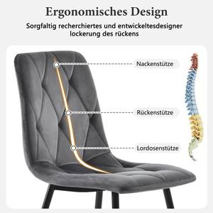 Esszimmerstuhl VELV+ (4er Set) Grau