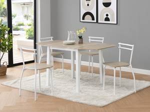 Ensemble Table et chaise MAEWIN Beige - Bois manufacturé