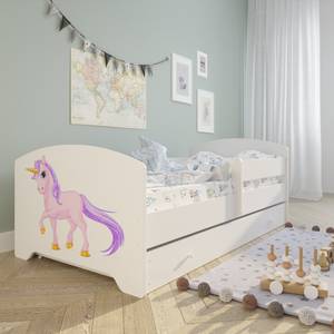 Kinderbett Lukas Violett - Weiß - Holzwerkstoff - 80 x 63 x 160 cm
