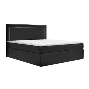 Boxspringbett Annecy Taschenfederkern Schwarz - Breite: 120 cm