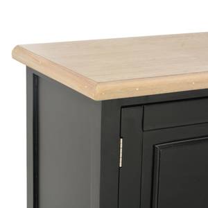 TV-Schrank 297472 Schwarz - Holzwerkstoff - Massivholz - Holzart/Dekor - 30 x 40 x 120 cm