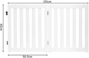 Absperrgitter Schutzgitter 60cm Hoch Weiß - Holzwerkstoff - 2 x 60 x 101 cm