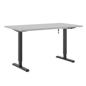 Schreibtisch höhenverstellbar HOME Schwarz - Platingrau - 160 x 80 cm - Schwarz