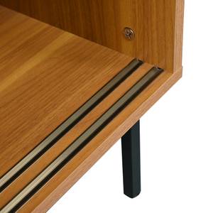 Sideboard RattanWalnut Ⅲ Braun - Holzwerkstoff - Metall - 100 x 90 x 37 cm