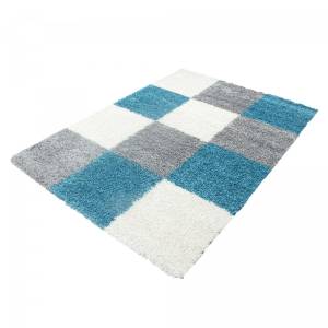 Tapis shaggy CARRÉ A 160x230 bleu Bleu - 160 x 230 cm