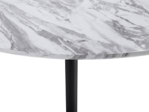 Table de salle à manger MOSBY Noir - Gris - Blanc - Bois manufacturé - 110 x 75 x 110 cm